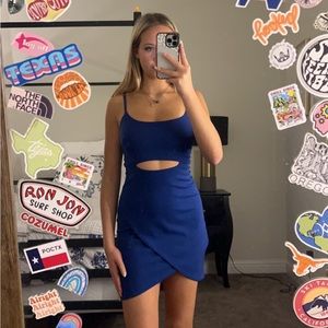 Blue dress with cut out
